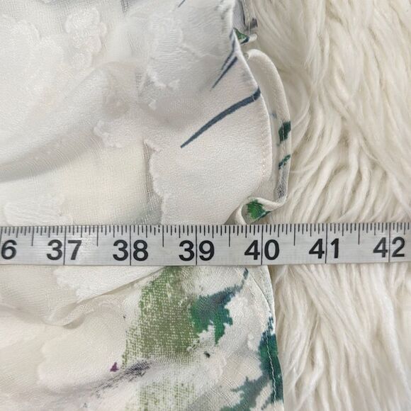 DKNY Floral Ruffle Dress - Blue and Green Size 14 - Picture 4 of 7